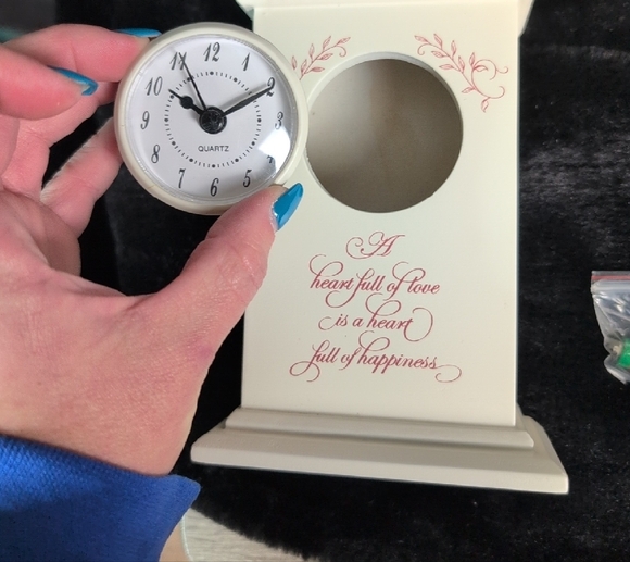 American Greetings Elegant White Clock and Frame Set. Mother's Day Gift Set. New - Picture 8 of 10
